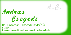 andras csegedi business card